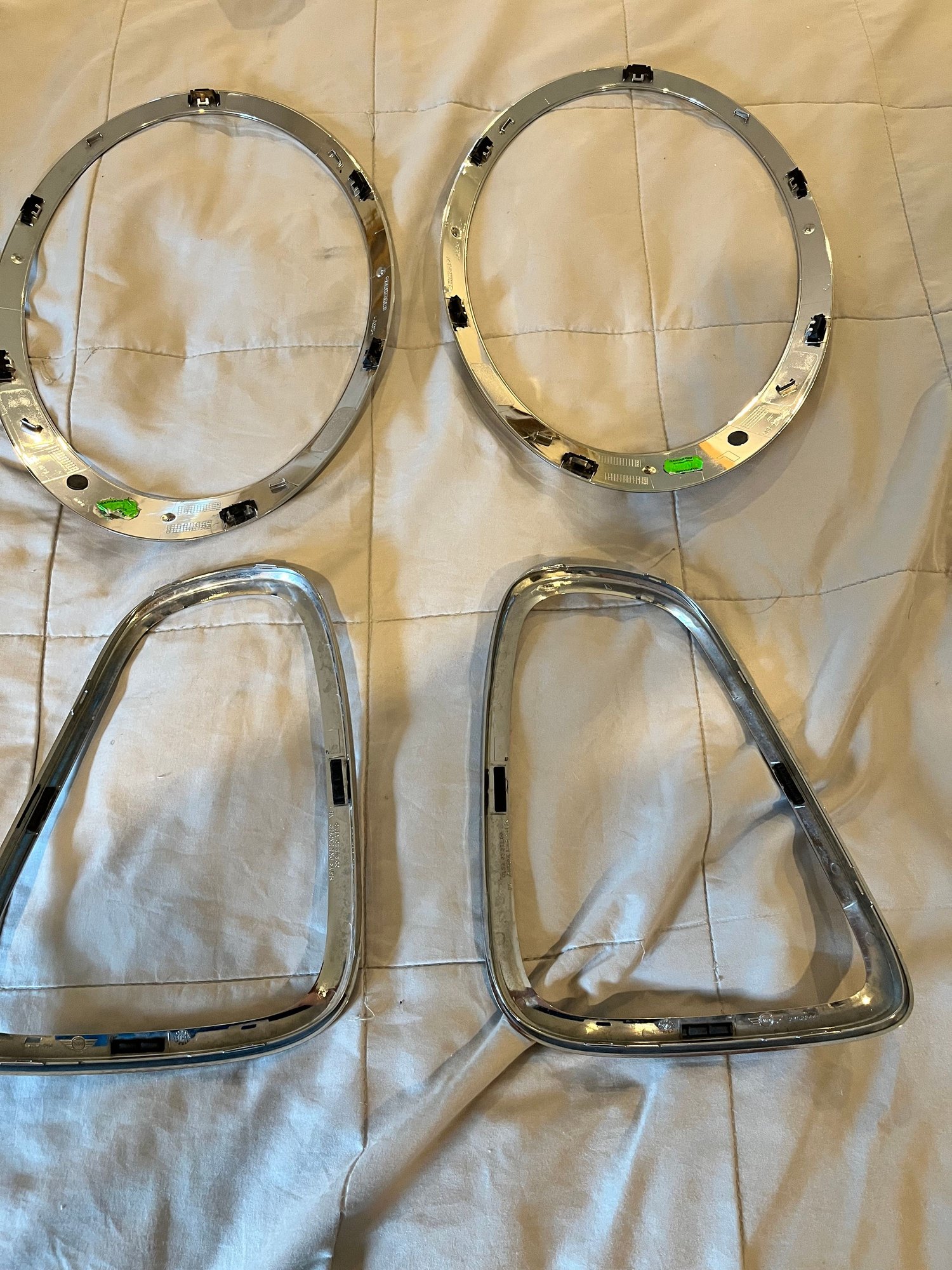 Lights - Chrome head light bezels front & rear - New - 2005 to 2015 Mini R56: "Mk II" Mini Hatch/Hardtop range - White Plains, NY 10530, United States