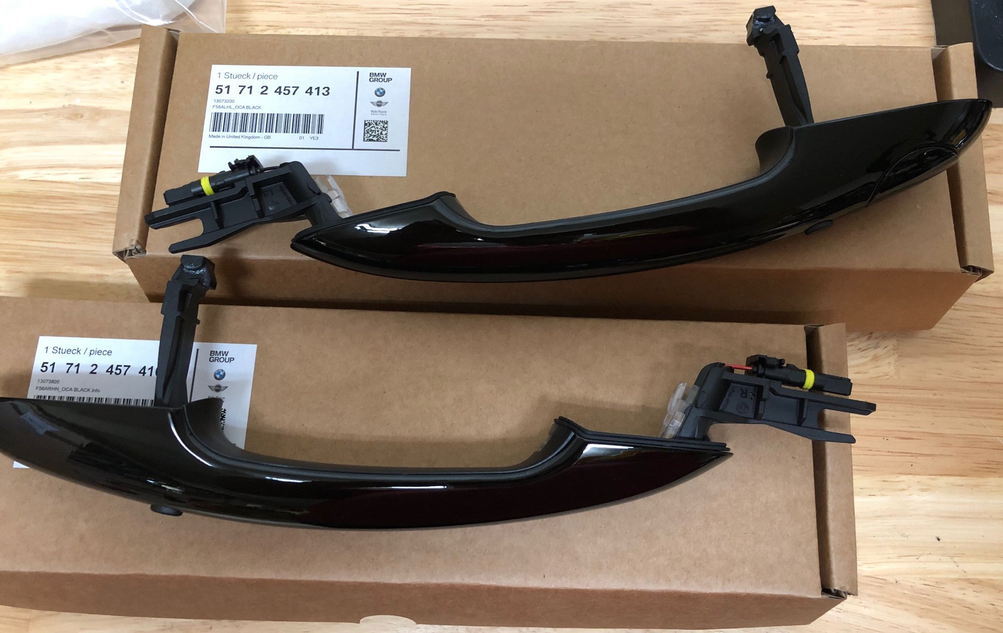 Exterior Body Parts - F56 FACTORY "Piano Black" door handles / Belt line time / Emblems - New - 2014 to 2021 Mini F56: Mini Hatch/Hardtop - Dallas, TX 75218, United States