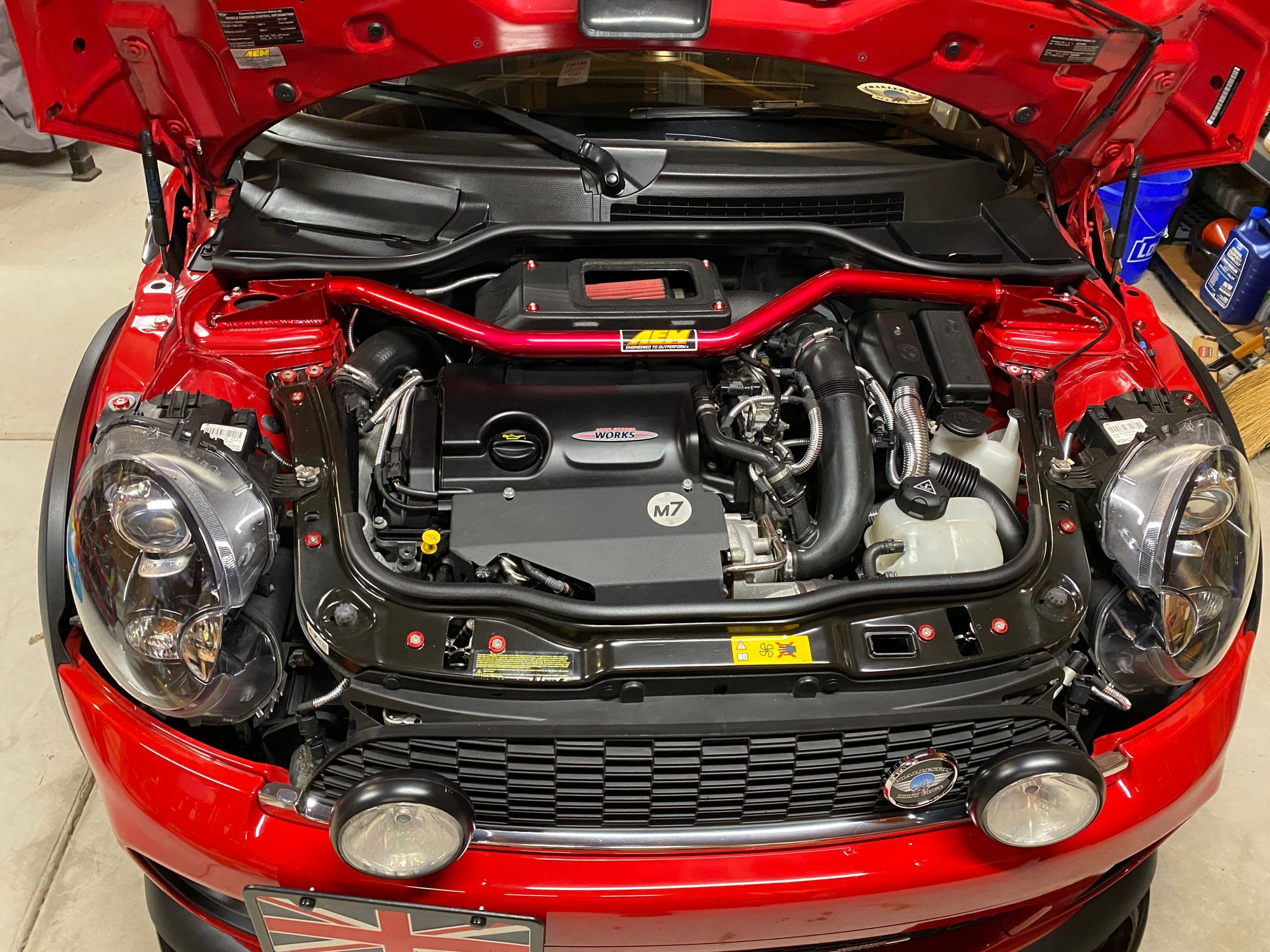 Steering/Suspension - AEM Strut Bar For Gen2 MINI (Red) - Used - 2007 to 2013 Mini R56: "Mk II" Mini Hatch/Hardtop range - 2012 Mini R55: "Mk II" Mini Clubman - Charleston, SC 29414, United States