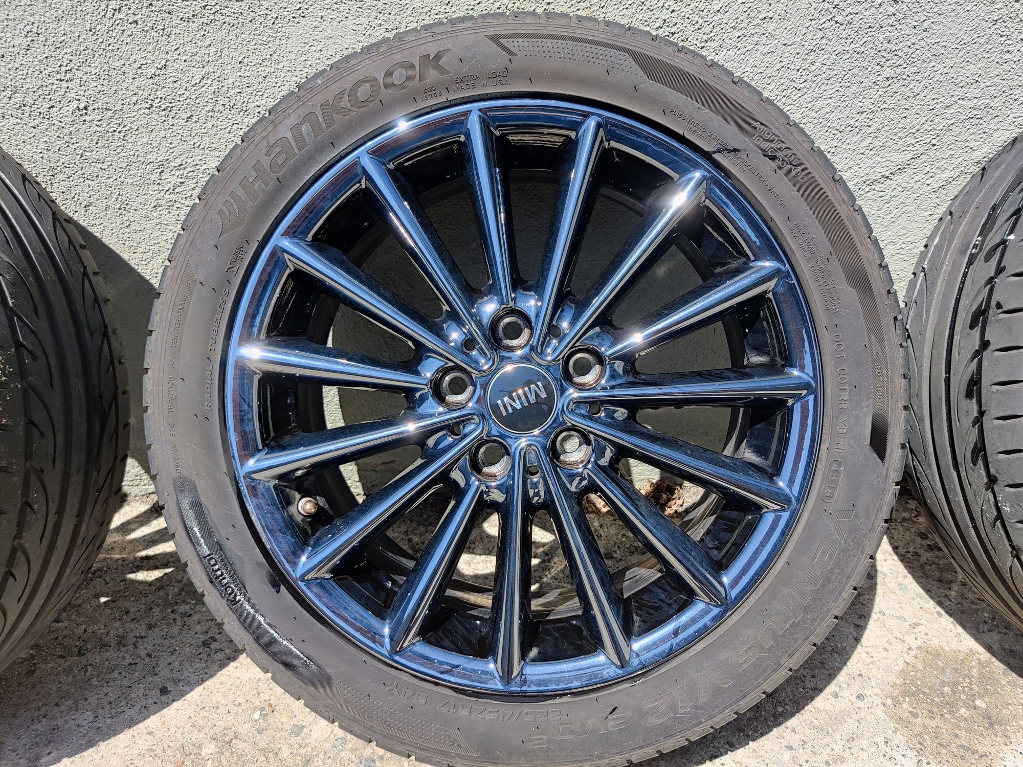 Wheels and Tires/Axles - 17" Wheels and Tires (STYLE 505 LIQUID BLACK-17" MULTI-SPOKE-Hankook V12 Evo2-TPMS) - Used - 2015 to 2021 Mini Cooper - Los Angeles, CA 90064, United States