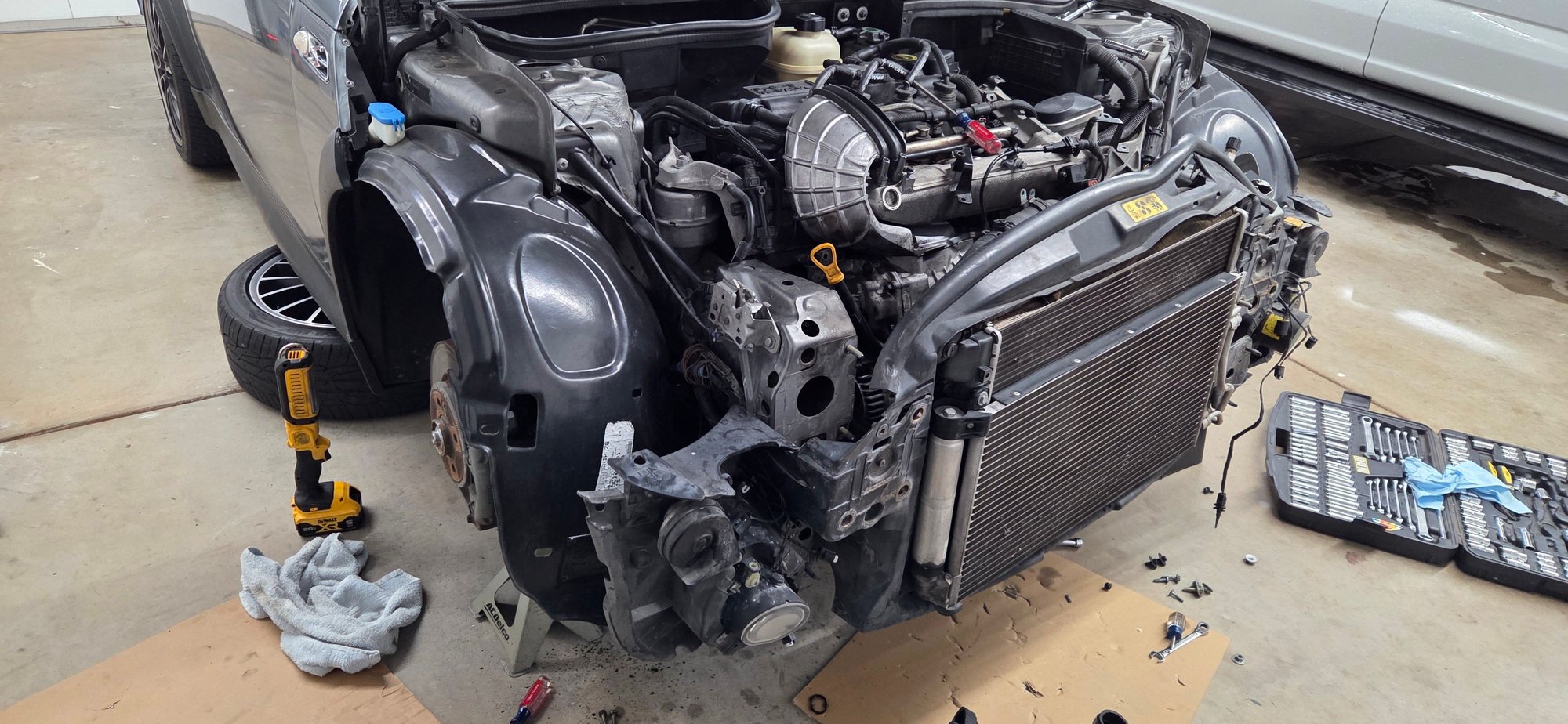 Not quite full service mode, able to pull the duct without draining the coolant.