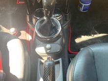 JCW shift knob and ebrake on alcantara boots