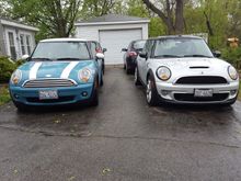 My Mini is on the right and her's is on the left.