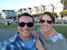 The Painted Ladies behind us (not pictured are the naked dudes dancing in the park)