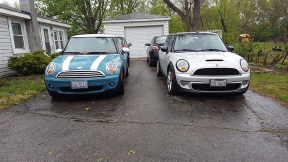 My Mini is on the right and her's is on the left.