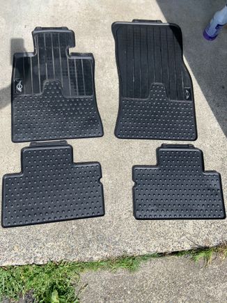 Front and rear all-weather floor mats