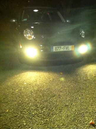 Yellow fogs and blacked out front