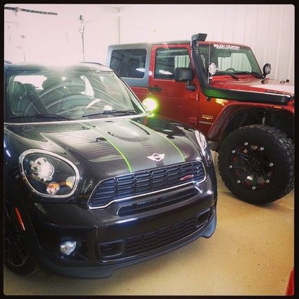 2014 JCW Countryman and 2009 Jeep Wrangler Sahara.