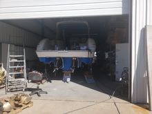 Putting Drives on!  Bob S at Plano Marine!!!