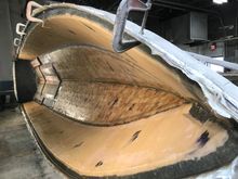 Max and Rick were glassing in the starboard side Coring today when I stopped in. Looking great guys!