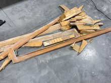 Old wood pieces that were glued up for interior pieces mounting that had all broke loose over time 