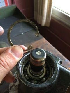 retaining ring removed