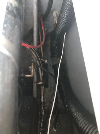 Hose on port side just hanging out, broken. What is it? No idea. 