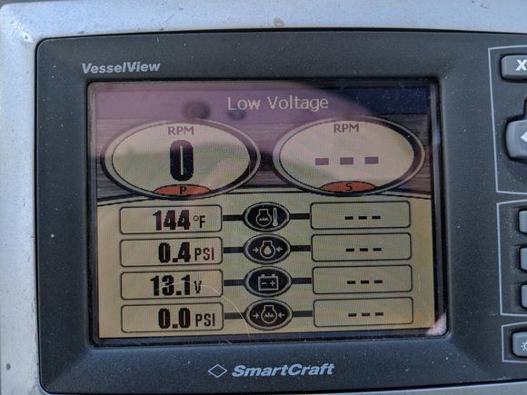 low voltage (no difference if I have the starboard engine on)