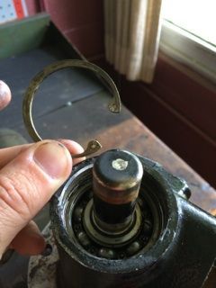 retaining ring removed