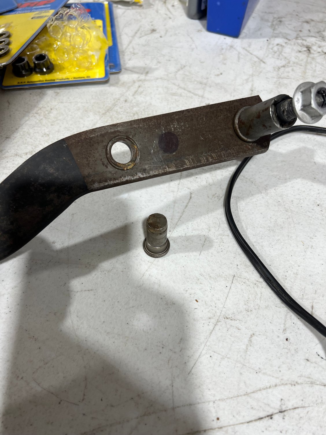 Couple hammer shots and knocked it out of the factory spot. 