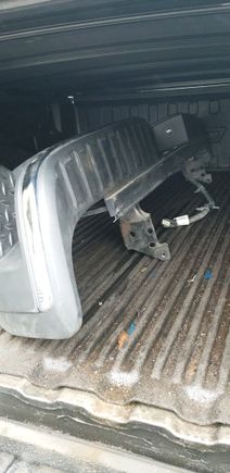 I picked up a 2017 rear bumper, 1500 brackets, lights and bolts.  A buddy wrecked his truck and i picked this up from it.