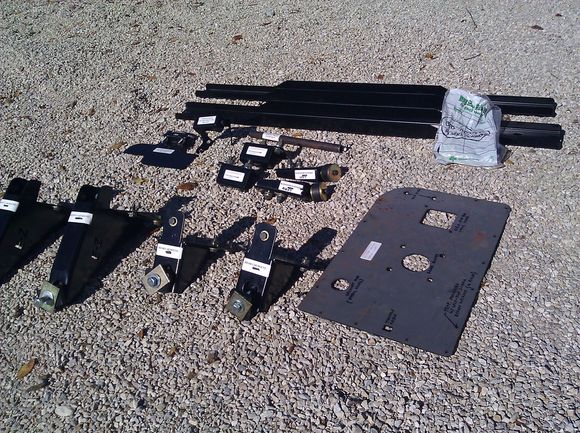 Mounting kit to,put the 1955 body on a 1983 chassis