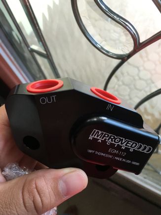 Oil adapter has built in 180 Thermostat. Keeps oil from getting hot but also won't let it cool to much which can also damage