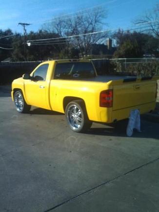 Jack rabbit bed cover, Carpet inside the Bed and 22 in Foose Wheels. with $2400 tires