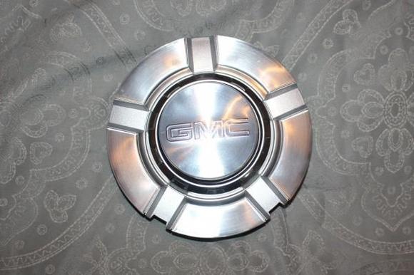 Chevy center cap w/ GMC center cap to replace the bowtie (both w/o paint)