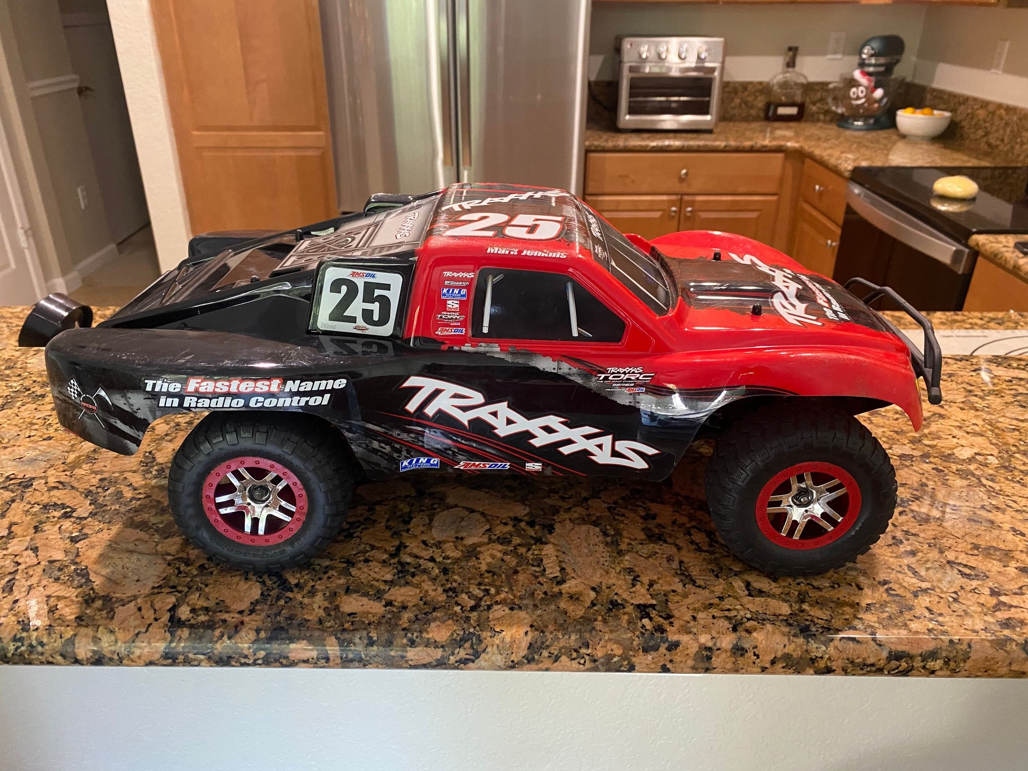 GPM Green Aluminum Servo Horn & Steel Link Traxxas Rustler 4x4 & Slash 4x4 LCG e