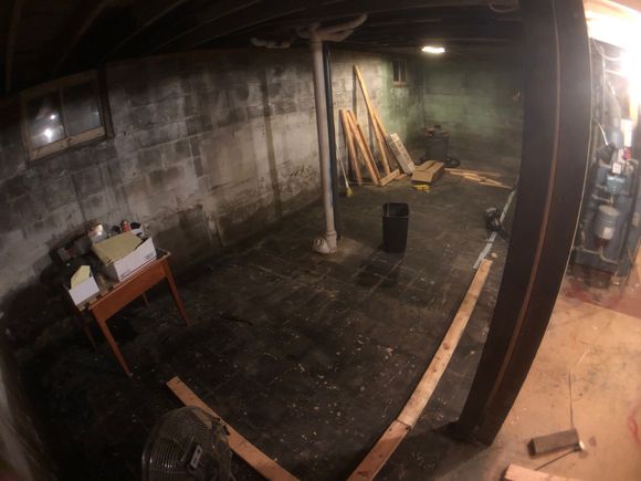 Almost cleared. Use the old platform 2x4 to get ideas to night. This is most likely. 