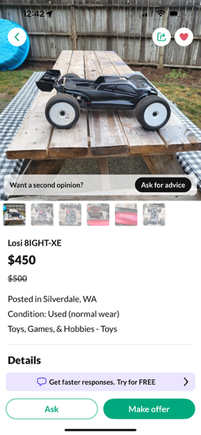 Negotiated down to $400