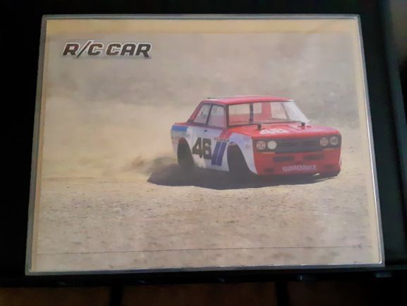 Framed and hanging in the race room from R/C Car magazine