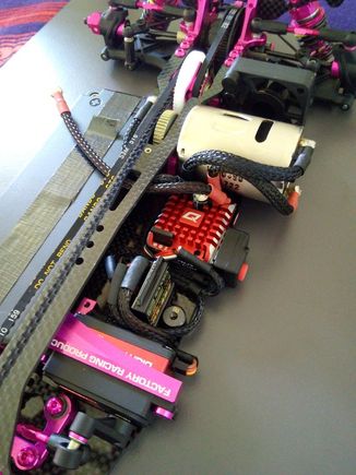 Close-up of wiring layout