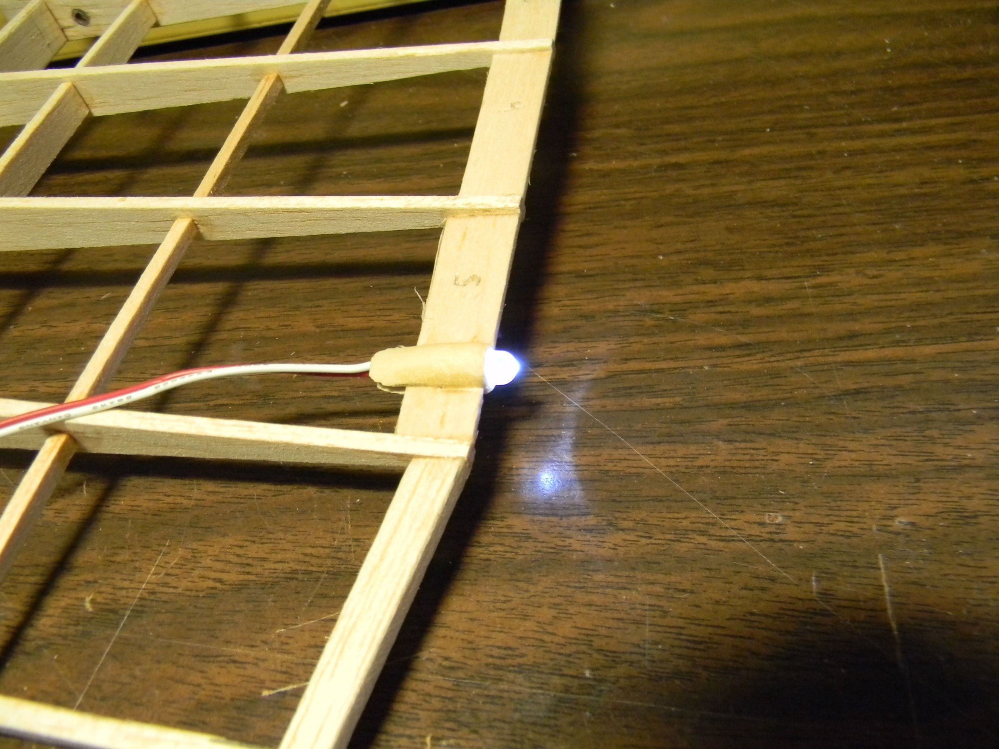 Bright white LED nav light.