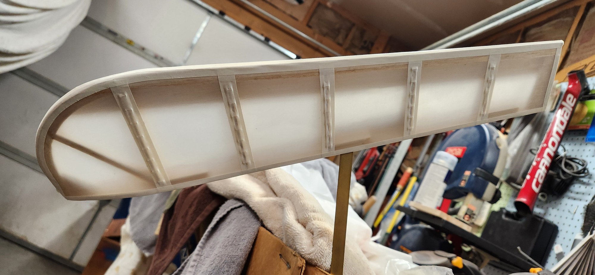 tape applied to fishing line stitches