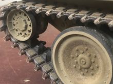 Close up of the left side idler wheel. Both sides look the same. 