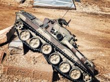 Another with the process done. This tank is run a lot more then the two above but has tracks that hold the blackening better due to their design.