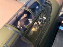 Scale pilot and cockpit