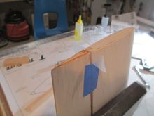 I decided to epoxy the rudder tip to the rudder for added strength.  The smaller fin tip will be glued using Titebond.