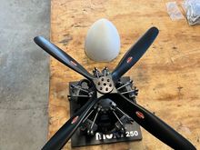 This shows the GORGEOUS spinner and the SEP 28x18 prop I had Airworld include in the box