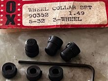 Nicely made from quality steel. Complete with set screws and a hex key.  Only $1.49 for a set of three.