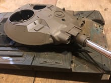XM551 turret on M41 hull fitment test.