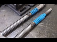 Round bar and welding for cut spline and drive shaft