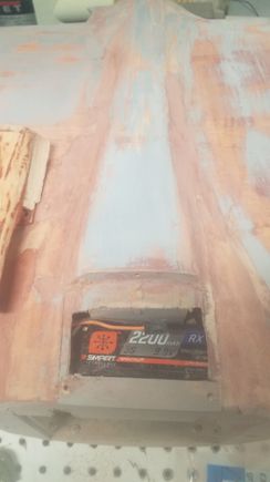 Ignition battery in place. I want as much weight forward as possible.