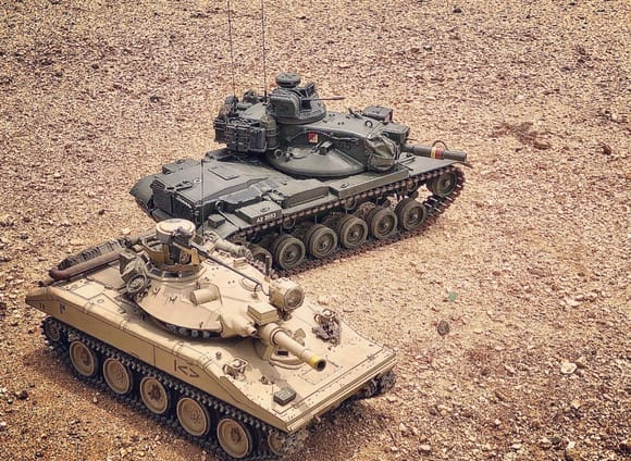M60A2 behind M551 