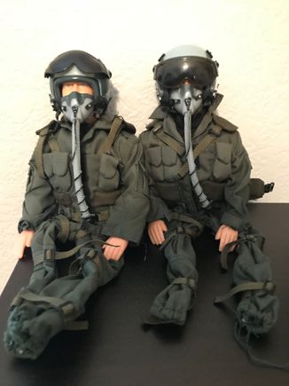 Jet Pilots of 1/5 to 1/6 scale. 
