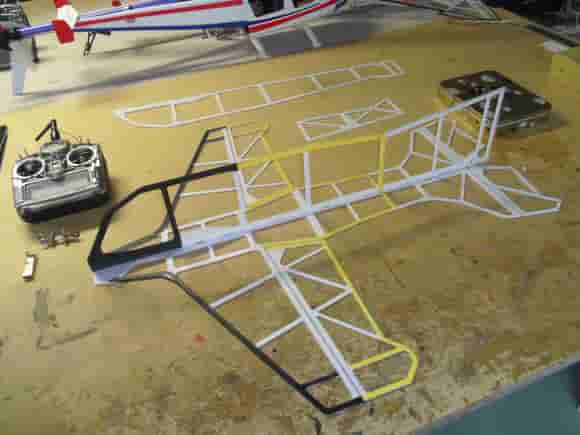 New microlight frame ready for coverings.