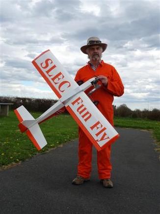 Your humble servant with his Fun Fly. I didn't finish it in yellow to avoid confusion!