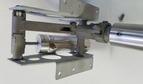 View from underneath the mounting flanges