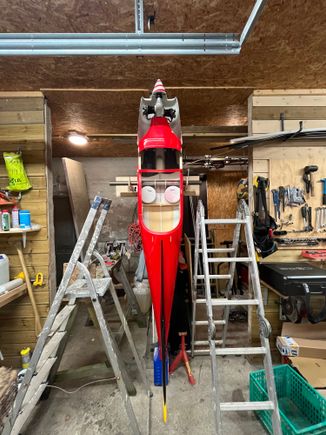 Aligning the engine to the frame.. using spinner as guide