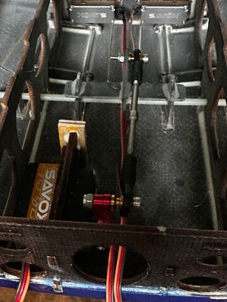 There is speed brake servo set up. 1.5” arm