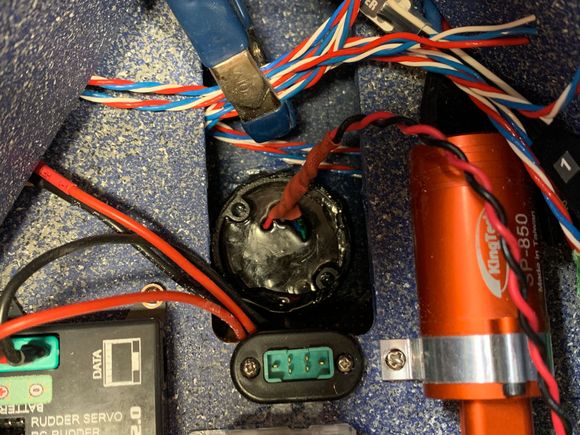 Inside shot of the belly strobe.