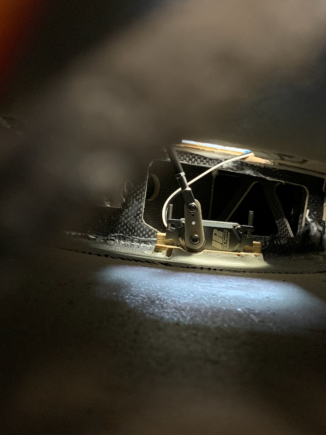 Inside shot of the flap servo